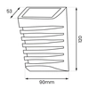 Solarny kinkiet na elewację Strip EKO0723 Eko-light LED 0,12W 3000K IP44 czarny