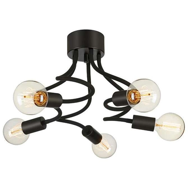 Sufitowa LAMPA loftowa MEDUSA 107931 Markslojd industrialna OPRAWA metalowy plafon peszel wysięgniki czarne