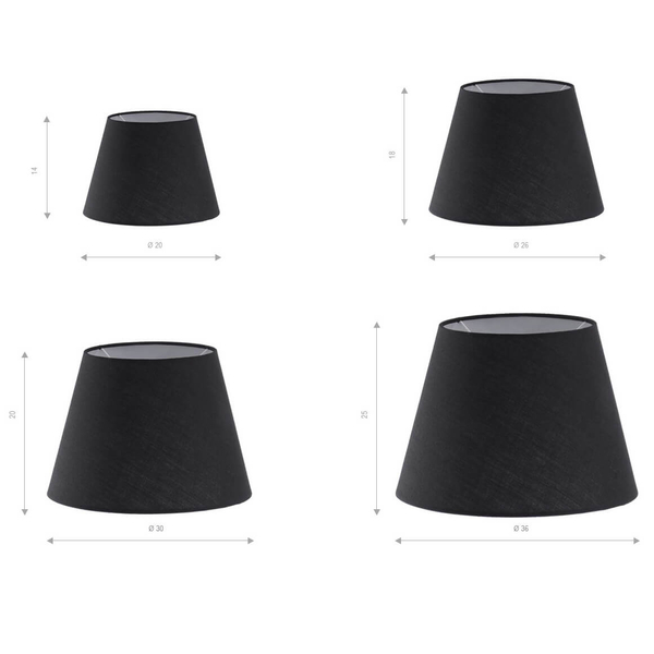 Abażur do lampy klosz Shade ZF AZ2586 Azzardo 30cm tkaninowy czarny