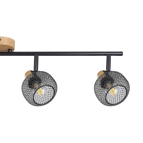 Reflektorowa lampa natynkowa Grendel 3130 czarne kule metalowe biurowe