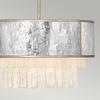Lampa wisząca półplafon QN-REVERIE-4P-CPG crystal szara złota
