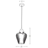 Nowoczesna lampa wisząca 19125 kryształowa do jadalni mosiądz