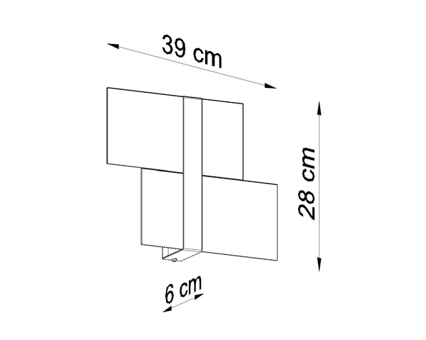 Kinkiet LAMPA ścienna SL.0187 szklana OPRAWA prostokąty chrom biała