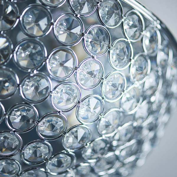 Półokrągła lampa sufitowa Chryla 60103 IP44 glamour chrom przezroczysty
