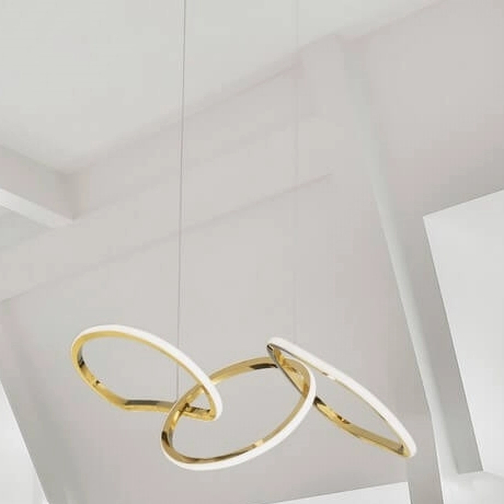 Wisząca lampa Celaya LE42759 Luces Exclusivas pierścienie LED 40W 3000K złote