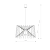 LAMPA wisząca NESS 6767 Nowodvorski industrialna OPRAWA geometryczny ZWIS metalowy biała
