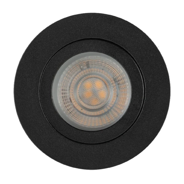 Oczko sufitowe lampa Aura 10571 okrągła regulowana czarny