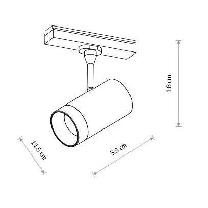 Ledowa lampa do szyn 1-obwodowych 11316 LED 12W 3000K czarny