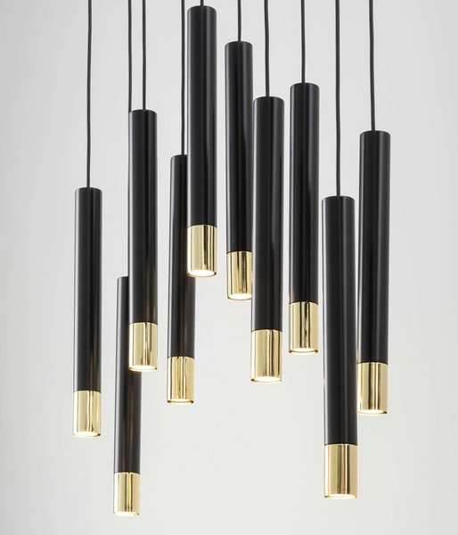 Czarna lampa wisząca Sopel Grand 33399 sople salonowe loftowe