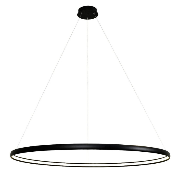 Nowoczesna lampa wisząca Carlo do sypialni LED 38W 4000K czarna
