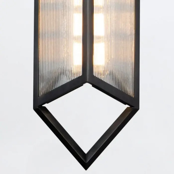 Szklana wisząca lampa Cairo QN-CAIRO-1P-UBZ-CR nad stół czarny