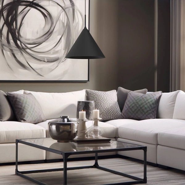 Lampa zwieszana Capital MLP0958 Milagro trójkątna metalowa czarny