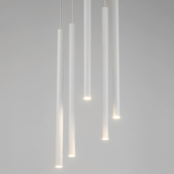 Cylindriczna okrągła lampa wisząca Sopel 33626 Sigma metalowa biała