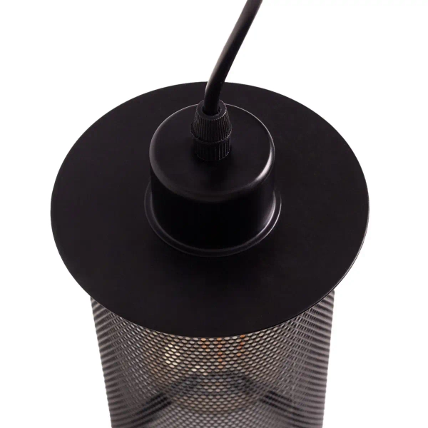 Wisząca lampa Midnight Abigali-ZAE27 Abigali siatka tuba czarna