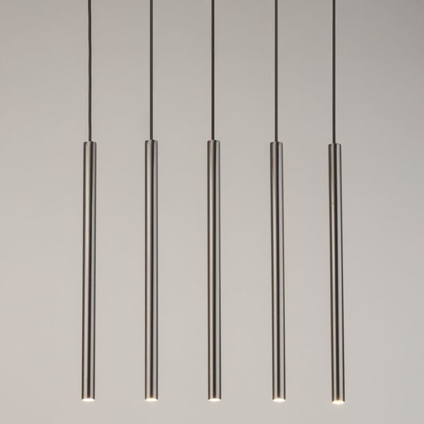 Lampa wisząca jadalniana Sopel 33618 Sigma tuby metalowa srebrna