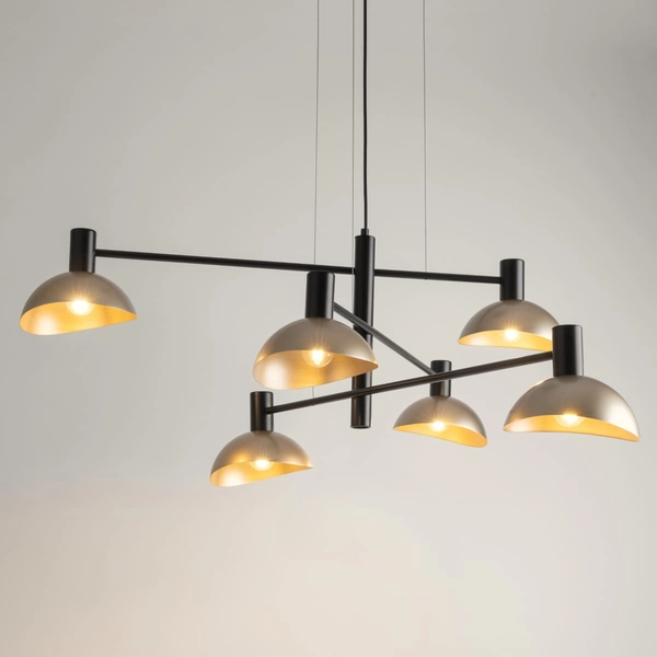 Wielopunktowy żyrandol Artis 40569 Sigma do salonu nowoczesny czarny złoty