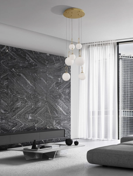 Jadalniana lampa wisząca YARA LE42757 kaskada balls LED 52W 3000K złota