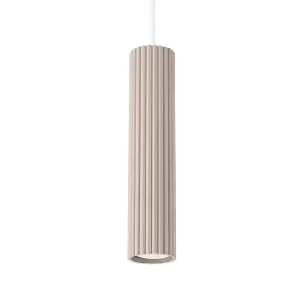 Ryflowana lampa wisząca KARBON SL.1759 podłużna tuba kaszmirowa