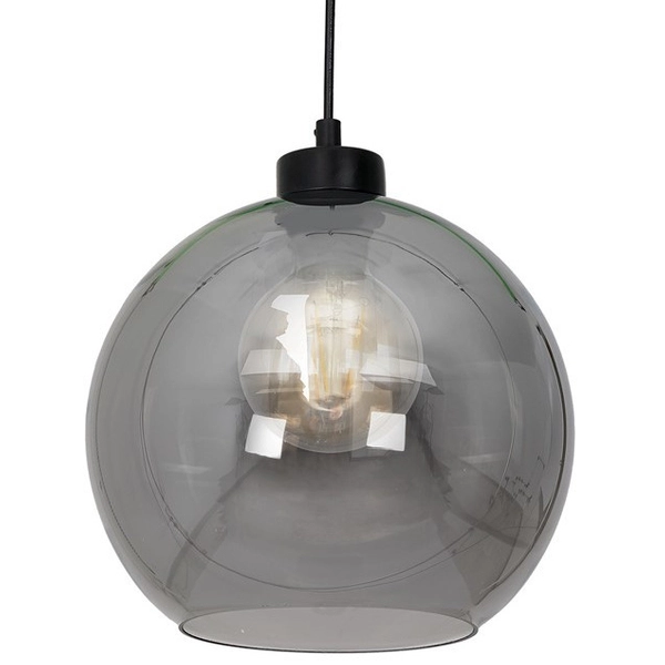 Skandynawska LAMPA wisząca SOFIA MLP6577 Milagro loftowa OPRAWA szklana kula zwis czarny przydymiony