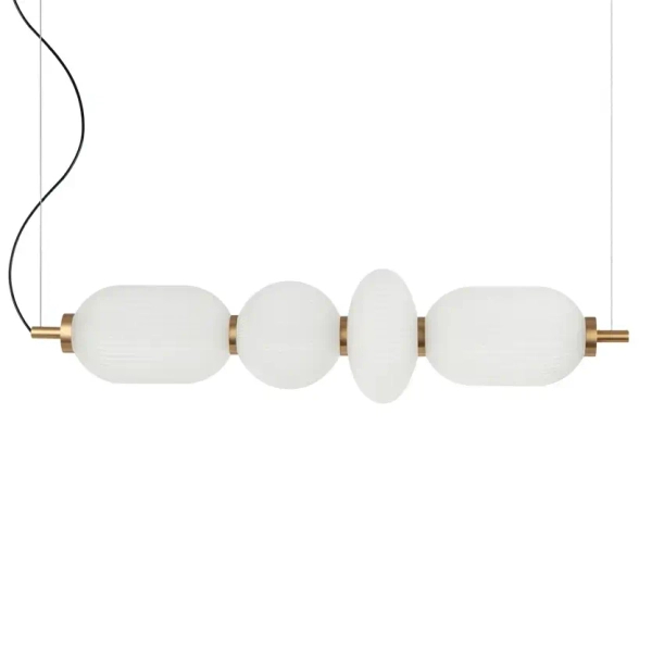 Żyrandol kulisty Nico PND-8545-4H-AB-WH LED 18W 3000K biały