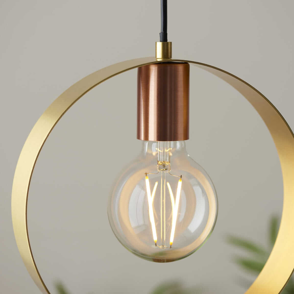 Lampa wisząca nad wyspę kuchenną Hoop 97664 Endon mosiądz nikiel miedź