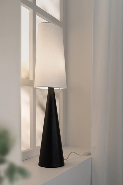 Lampa stołowa Conus 108597 Markslojd nowoczesna abażur biały czarny outlet