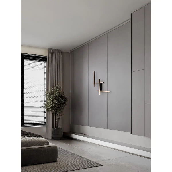 Ścienna lampa metalowa BILORTA LE45468 LED 28W 3200K czarna
