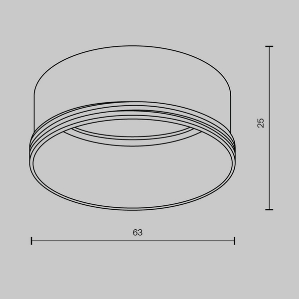 Pierścień dekoracyjny do lamp Focus RingL-20-W Maytoni metalowy biały