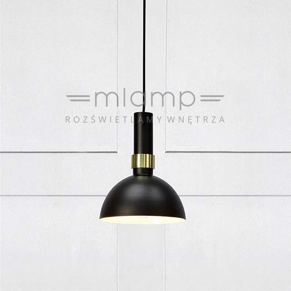 LAMPA wisząca LARRY 106974 Markslojd metalowa OPRAWA zwis kopuła mosiądz czarna