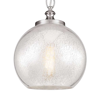 Loftowa LAMPA wisząca Tabby FE-TABBY-P-M Elstead FEISS szklana OPRAWA industrialna ZWIS na łańcuchu kula ball szczotkowana stal