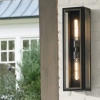 Ogrodowa lampa ścienna Shaw QN-SHAW-2M-BK prostokąt IP44 czarny brąz