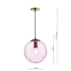 Lampa okrągła wisząca Ripple SP70-RIP8803 do salonu kula różowa brąz