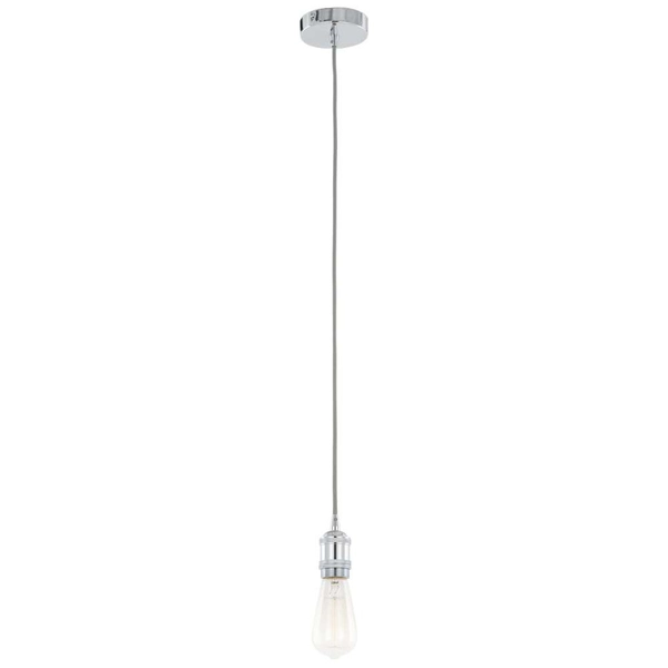 Industrialna LAMPA wisząca CLASSO DS-M-034 CHROME Italux metalowa OPRAWKA kabel ZWIS przewód loft chrom