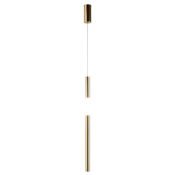 Lampa wisząca art deco O-LINE ST-1689S złoty połysk żelazna LED 5W 3000K sopel do jadalni