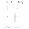 Sufitowa lampa podłużna KARBON SL.1588 ryfel metalowa beżowa