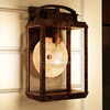 Zewnętrzna LAMPA elewacyjna QZ-BYRON-M Elstead QUOIZEL szklana OPRAWA ogrodowa outdoor retro IP44 brąz przezroczysta