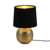 Czarna ceramiczna lampa stolikowa SOPHIA R50821002 złota 1xE14