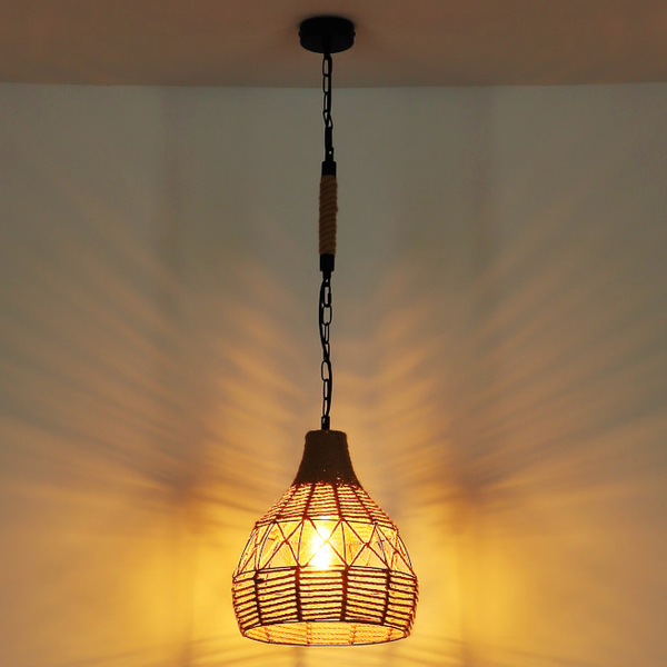 Wisząca LAMPA loftowa HALIA 15671H Globo okrągła OPRAWA skandynawski ZWIS metalowy brązowy czarny