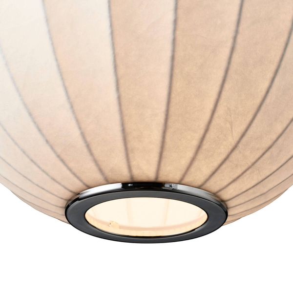 Okrągła wisząca lampa SILK ST-2330-30 Step jedwabna do sypialni biały