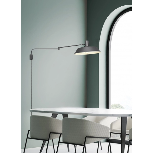 Industrialna LAMPA ścienna BOLDER 200300132 Trio metalowa OPRAWA loftowy kinkiet czarny