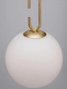 Lampa wisząca YARA LE42733 LED 10,64W biała kula zwis złoty