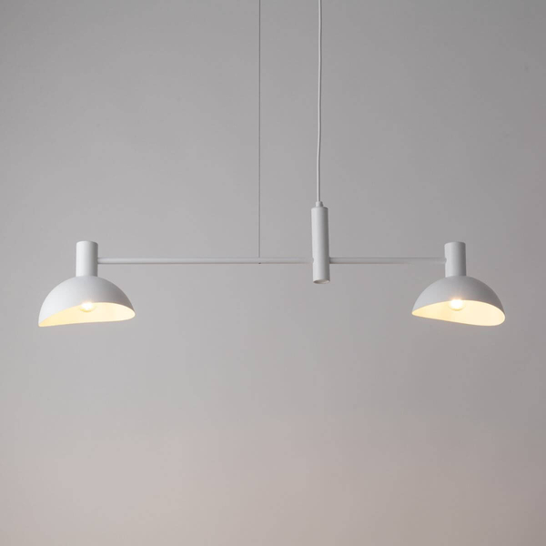 Wisząca lampa nowoczesna Artis metalowa do salonu biała
