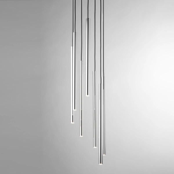 Wisząca lampa Sopel 40734 Sigma do jadalni metalowa srebrna czarna