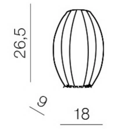 Kinkiet ścienny dekoracyjny Elba AZ0092 Azzardo ryflowana transparentna
