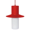 Zwisowa lampa do salonu Caponio CPA11212P0 metalowa czerwona pomarańczowa