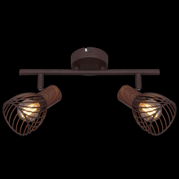 Sufitowa LAMPA art deco ISABELLE 54817-2 Globo metalowa OPRAWA plafon klatki druciane rdzawe