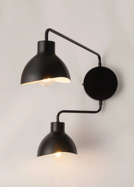 Obrotowa lampa ścienna Holi nowoczesna do salonu czarna