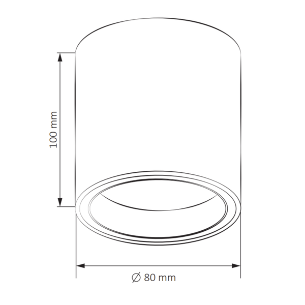 Sufitowa lampa salonowa FALCO 323651 tuba czarny