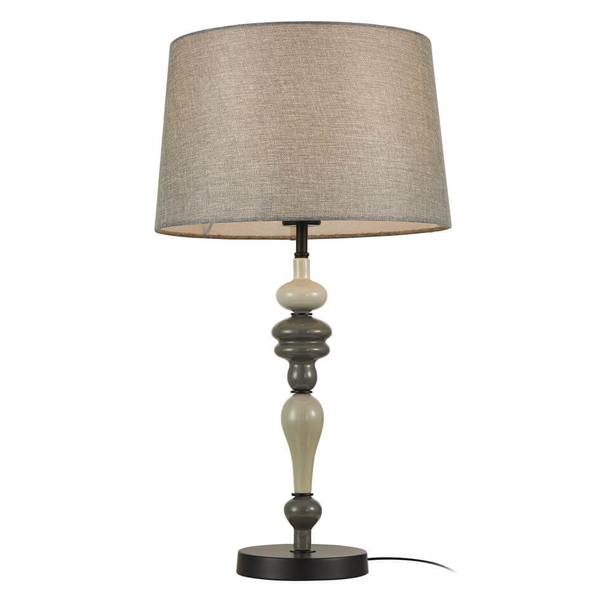 Nocna lampka abażurowa Nerom TB-22374-BK Italux klasyczna czarny szary