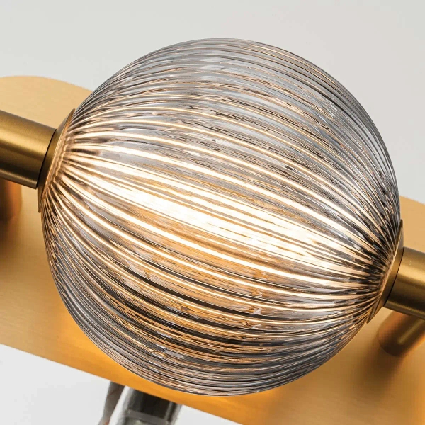 Kulista lampa ścienna Palmas QN-PALMAS-3W-BG LED 27W 3000K IP44 złota